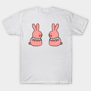 Rose Pink Bunny Rabbit Duo T-Shirt